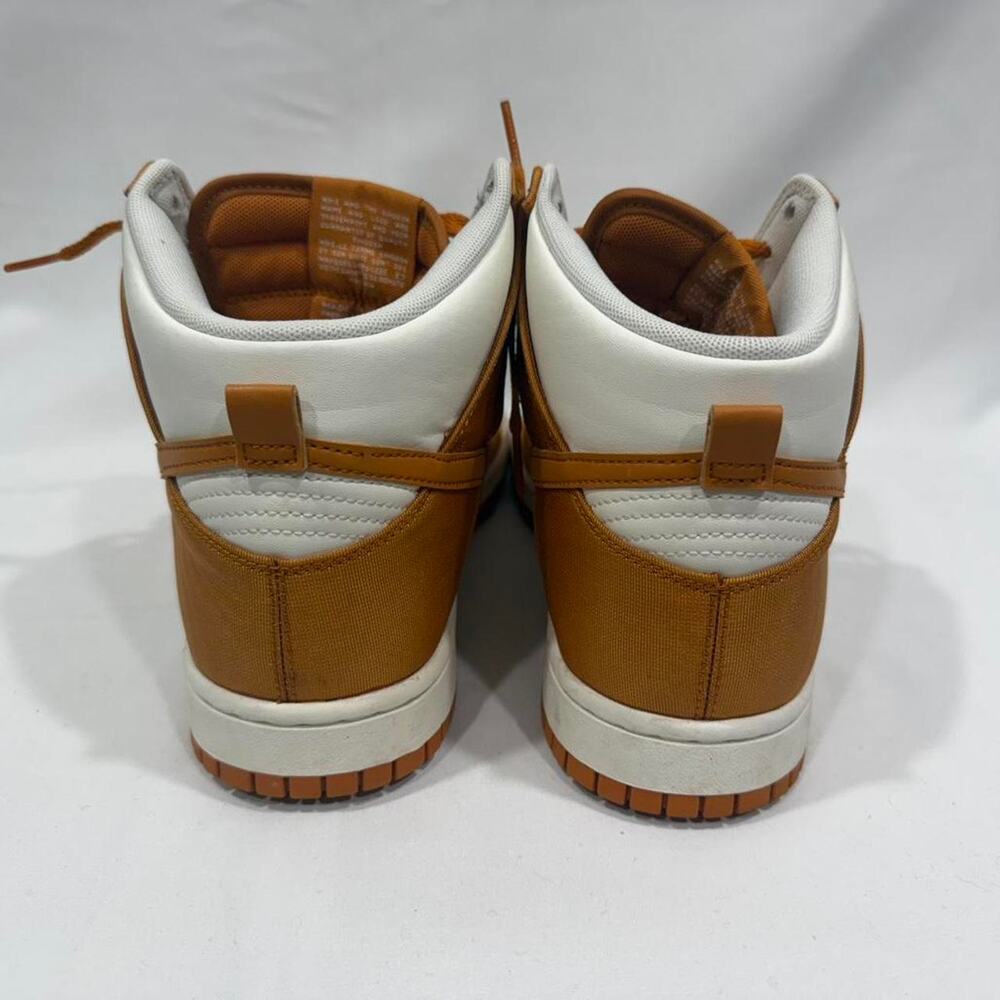 Authentic Nike Dunks High Tops Men's Sz 10 Orange & White DV7223-800 Athletic - Picture 2 of 7
